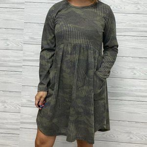 Ribbed Camo Dress